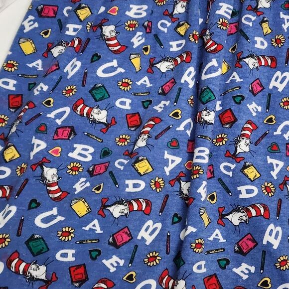 Girls Dr. Seuss Cat in the Hat Vintage 1994 Alphabet ABC Collared Dress Size 6-7 - Picture 9 of 11